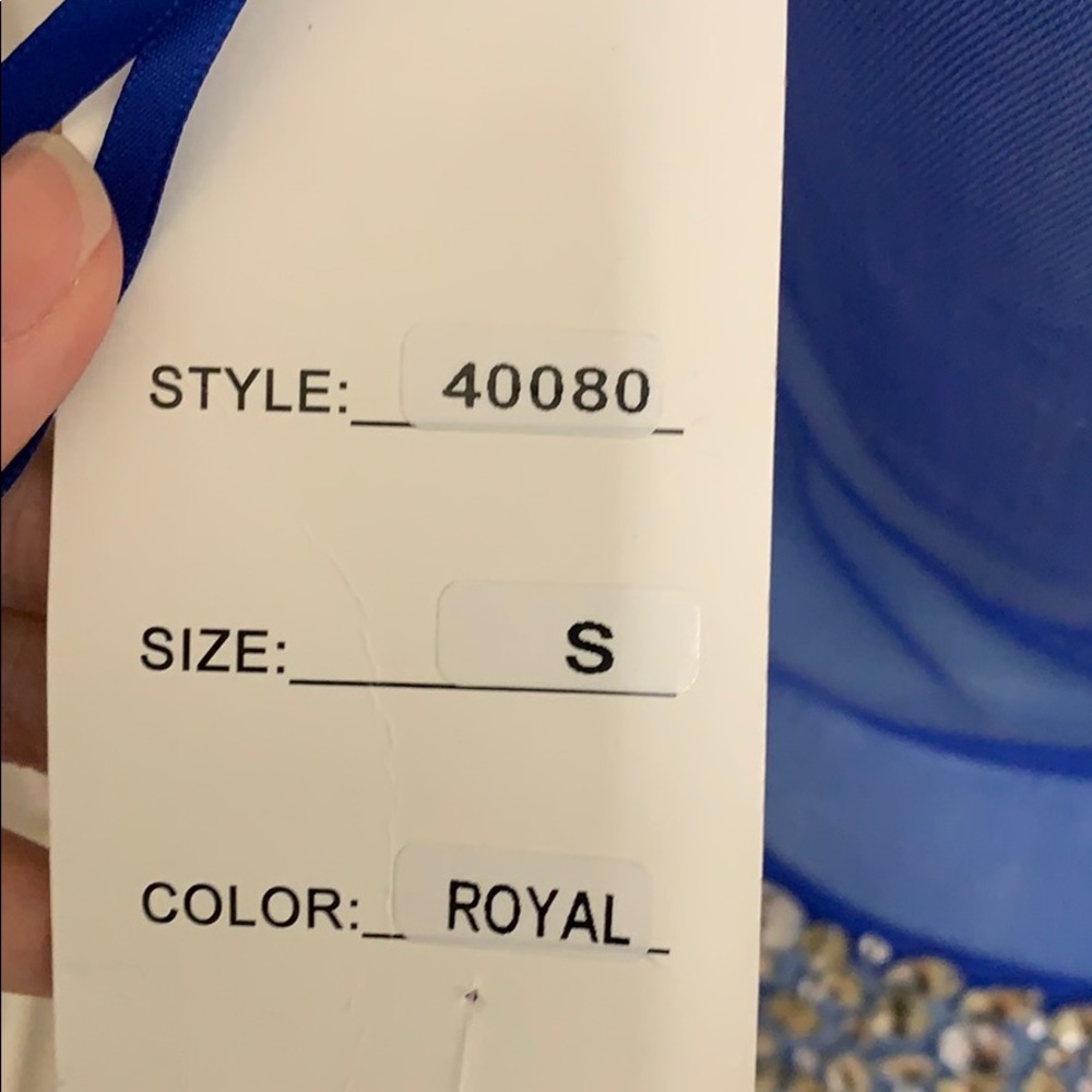 Fiesta Fashion Royal Blue evening gown - Picture 6 of 7